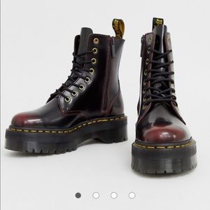 PRICE FIRM Dr. Martens Jadon Platform Boots Cherry